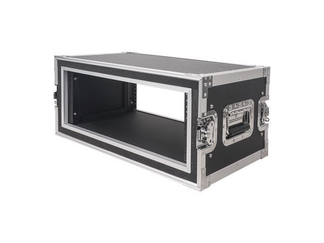 Sound Town Shock Mount 4U ATA Plywood Rack Case with 12' Rackable Depth, 4-Space Size, Pro Tour Grade (STRC-SP4US)