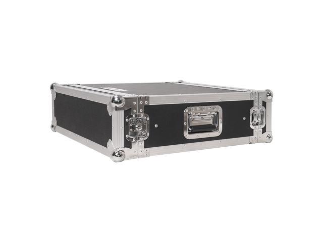 Sound Town Shock Mount 2U ATA Plywood Rack Case with 17' Rackable Depth, 2-Space Size, Pro Tour Grade (STRC-SP2U)