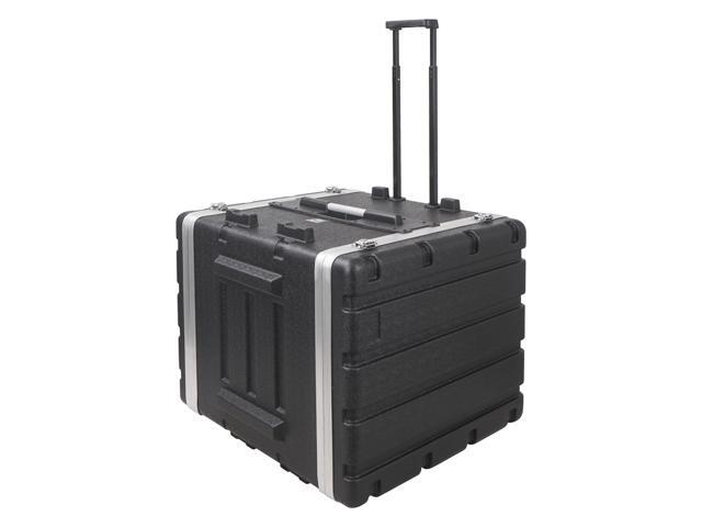 Sound Town Lightweight 12U PA DJ Rack/Road Case with 11U Rack Space, ABS Construction, 19' Depth, Retractable Handle, Wheels and Heavy-Duty Latches...
