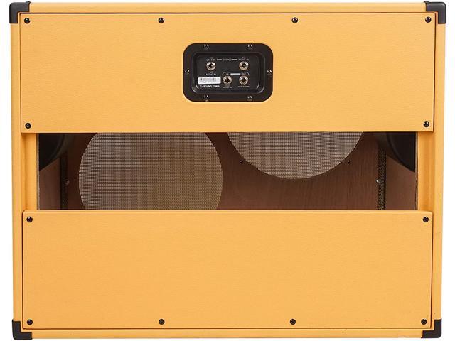 Sound Town 2 x 12 Empty Open-Back Guitar Speaker Cabinet, Birch Plywood, Mono/Stereo Jack Plate, Orange, Wheat Cloth Grill, Compatible...