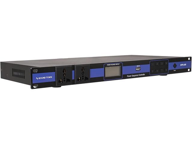Sound Town Rack-Mountable AC Power Conditioner/Sequencer with 10 Outlets, Aluminum Panel, Protection, Voltage Display, for Stage, Studio, Home...