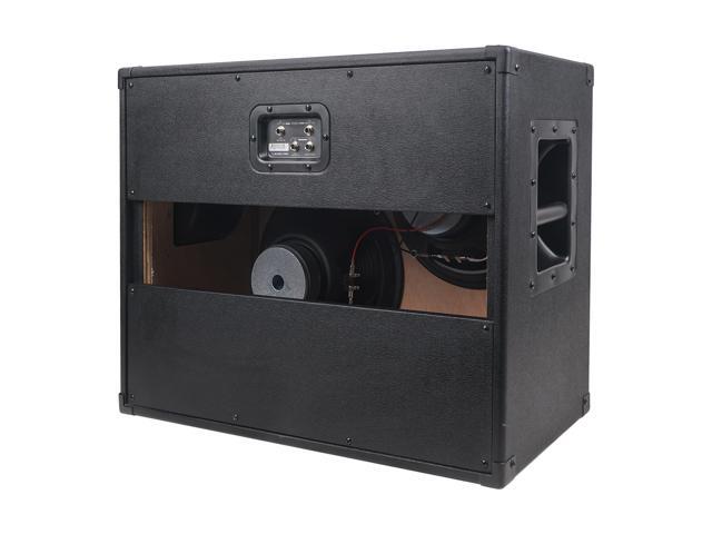 Sound Town 2 x 12 130W Open-Back Guitar Speaker Cabinet, Birch Plywood, Black Tolex, Wheat Cloth Grille (GUC212OBBK)