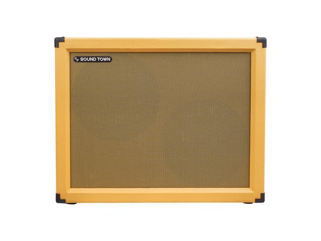 Sound Town 2 x 12 130W Open-Back Guitar Speaker Cabinet, Birch Plywood, Orange Tolex, Wheat Cloth Grille (GUC212OBOR)