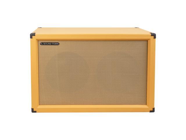 Sound Town 2 x 12 Guitar Speaker Cabinet, Birch Plywood, Orange Tolex, Wheat Cloth Grille (GUC212OR)
