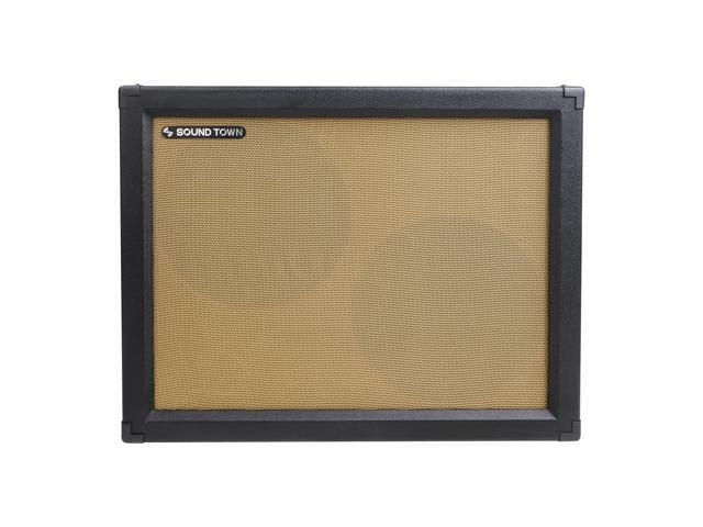 Sound Town 2 x 12 130W Open-Back Guitar Speaker Cabinet, Birch Plywood, Black Tolex, Wheat Cloth Grille (GUC212OBBK)