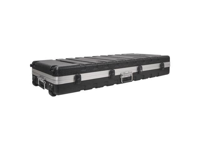 Sound Town Lightweight 61-Note Keyboard Case, ATA Flight Case with TSA Approved Locking Latches, Customizable Interior, Recessed Wheels (STKBC-61)