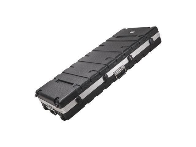 Sound Town Lightweight 61-Note Keyboard Case, ATA Flight Case with TSA Approved Locking Latches, Customizable Interior, Recessed Wheels (STKBC-61)