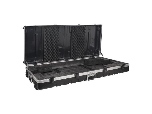 Sound Town Lightweight 76-Note Keyboard Case, ATA Flight Case with TSA Approved Locking Latches, Customizable Interior, Recessed Wheels (STKBC-76)