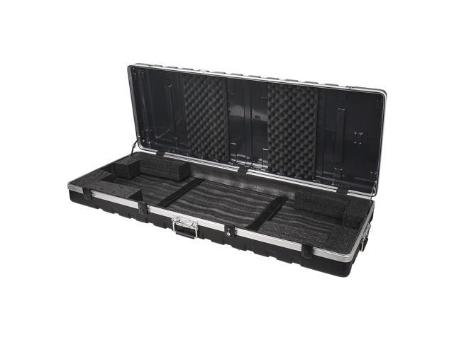 Sound Town Lightweight 76-Note Keyboard Case, ATA Flight Case with TSA Approved Locking Latches, Customizable Interior, Recessed Wheels (STKBC-76)