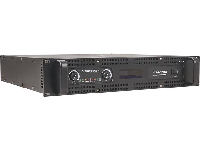 Sound Town 2-Channel 1500W Rack Mountable Professional Power Amplifier with Low Pass Filter, LCD Display (NIX-A6PRO)