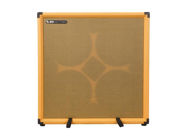 Sound Town 4 x 10 800W Bass Cabinet w/Horn, 8-ohm, 50oz Magnet, 3 Voice Coil, Birch Plywood, Orange Tolex (BGC410OR)