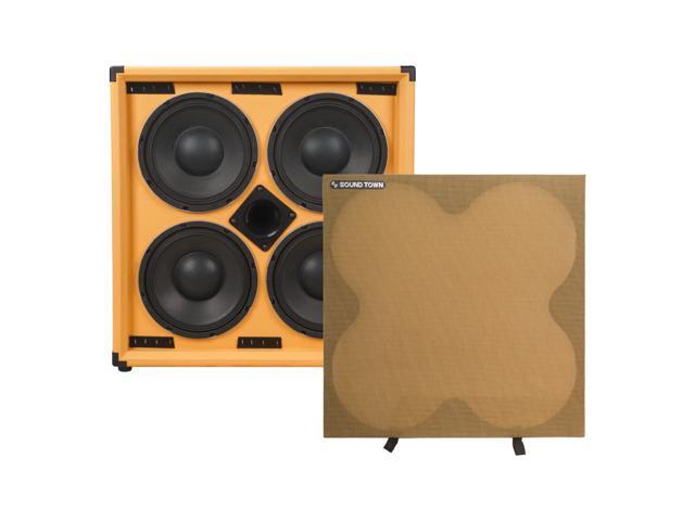 Sound Town 4 x 10 800W Bass Cabinet w/Horn, 8-ohm, 50oz Magnet, 3 Voice Coil, Birch Plywood, Orange Tolex (BGC410OR)