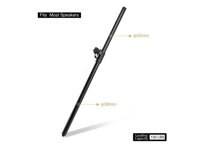 Sound Town 2-Pack Subwoofer Speaker Poles with Adjustable Height and M20 Thread