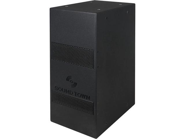 Sound Town IP55 Certified Dual 8' Weather-Resistant Subwoofer with Folded Horn Design, Black (TITAN-S28B)