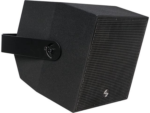 Sound Town IP55 Certified 2-Way 70V/100V 6' Coaxial Weather-Resistant Installation Loudspeaker with U Bracket, Black (TITAN-6B)