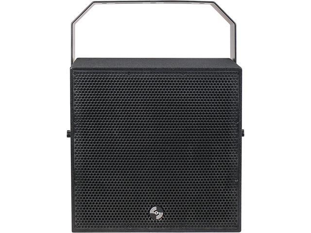 Sound Town IP55 Certified 2-Way 70V/100V 8' Coaxial Weather-Resistant Installation Loudspeaker w/U Bracket, Black (TITAN-8B)