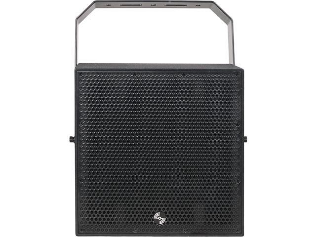 Sound Town IP55 Certified 2-Way 70V/100V 10' Coaxial Weather-Resistant Installation Loudspeaker w/U Bracket, Black (TITAN-10B)
