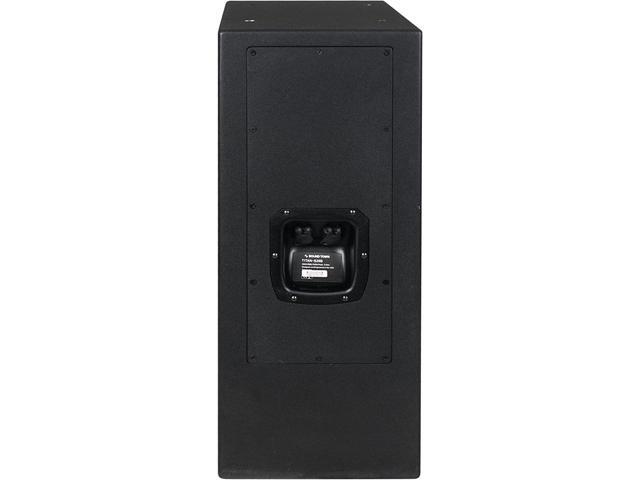 Sound Town IP55 Certified Dual 8' Weather-Resistant Subwoofer with Folded Horn Design, Black (TITAN-S28B)