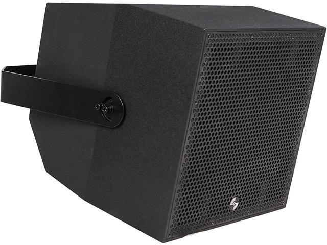 Sound Town IP55 Certified 2-Way 70V/100V 10' Coaxial Weather-Resistant Installation Loudspeaker w/U Bracket, Black (TITAN-10B)