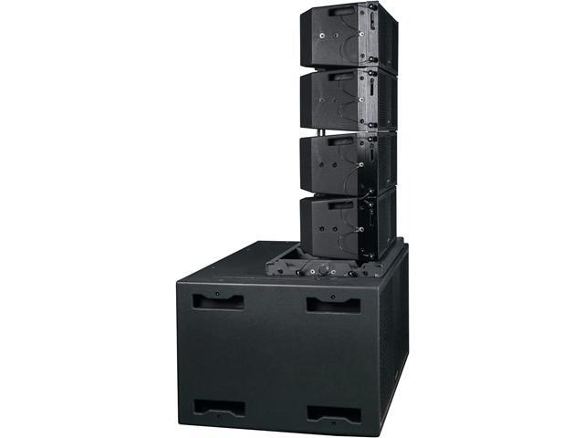 Sound Town ZETHUS Series Line Array Speaker System with One Dual 18-inch Subwoofer, Four Compact Dual 8-inch PA Speakers, One Stack Adapter, Black...