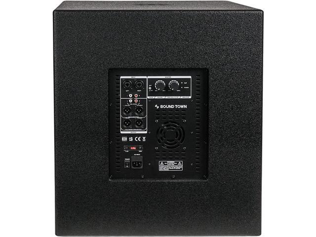 Sound Town METIS Series 2400 Watts 18' Powered PA/DJ Subwoofer with Class-D Amplifier, Painting Plywood, Black (METIS-PRO18AS)