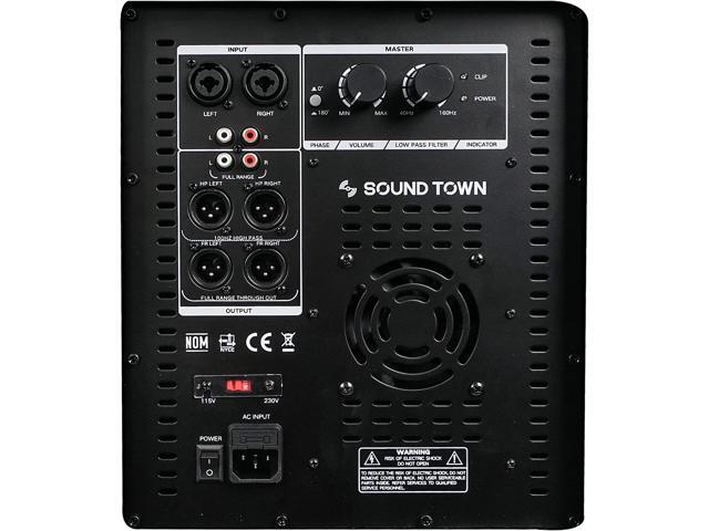 Sound Town METIS Series 2400 Watts 18' Powered PA/DJ Subwoofer with Class-D Amplifier, Painting Plywood, Black (METIS-PRO18AS)