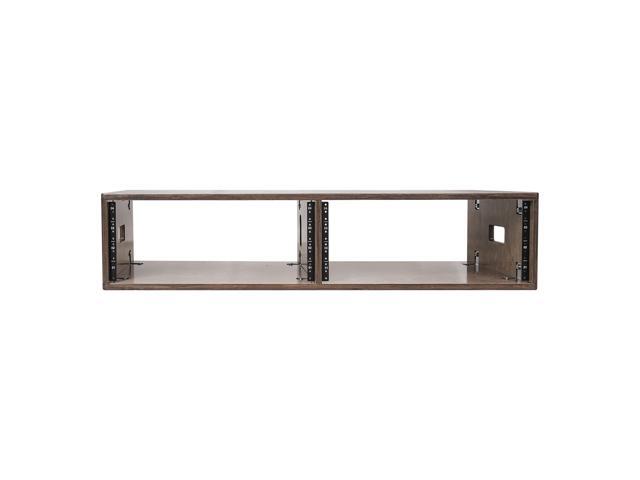 Sound Town DIY 2 x 4U Studio Rack, Plywood, Weathered Gray For Recording Room, Home Studio (SDRK-D4B)