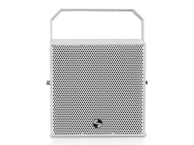 Sound Town IP55 Certified 2-Way 70V/100V 6' Coaxial Weather-Resistant Installation Loudspeaker with U Bracket, Gray (TITAN-6G)
