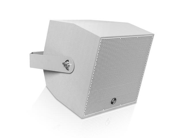 Sound Town IP55 Certified 2-Way 70V/100V 8' Coaxial Weather-Resistant Installation Loudspeaker with U Bracket, Gray (TITAN-8G)