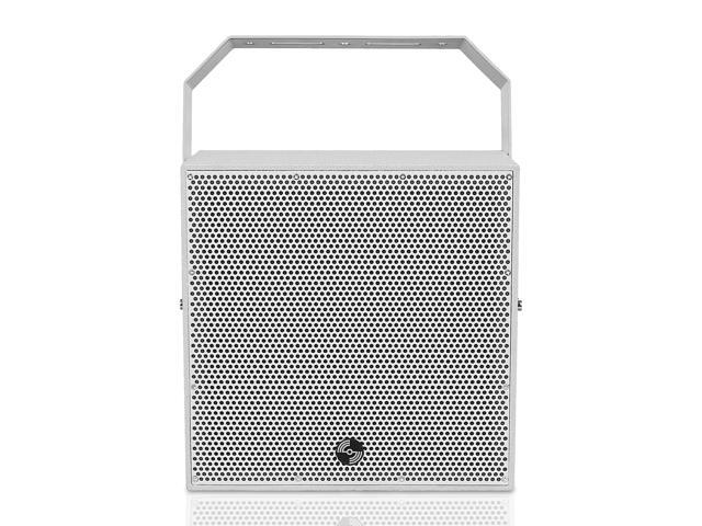 Sound Town IP55 Certified 2-Way 70V/100V 8' Coaxial Weather-Resistant Installation Loudspeaker with U Bracket, Gray (TITAN-8G)