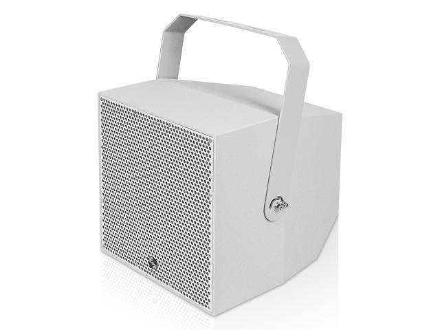 Sound Town IP55 Certified 2-Way 70V/100V 10' Coaxial Weather-Resistant Installation Loudspeaker with U Bracket, Gray (TITAN-10G)