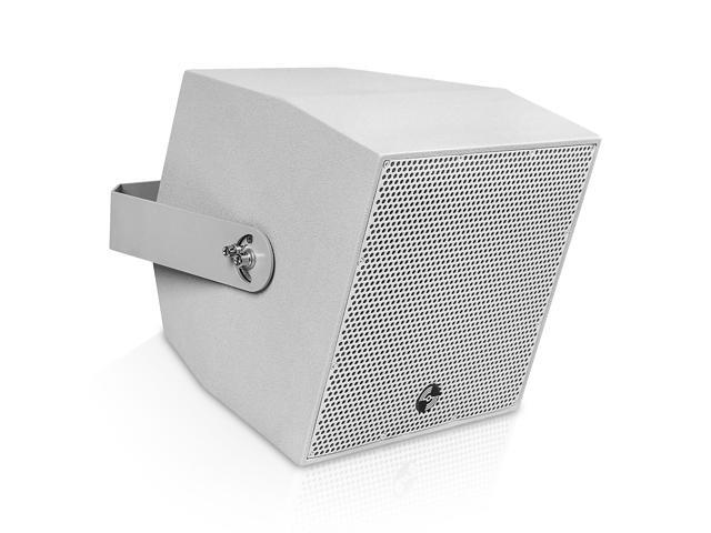 Sound Town IP55 Certified 2-Way 70V/100V 6' Coaxial Weather-Resistant Installation Loudspeaker with U Bracket, Gray (TITAN-6G)