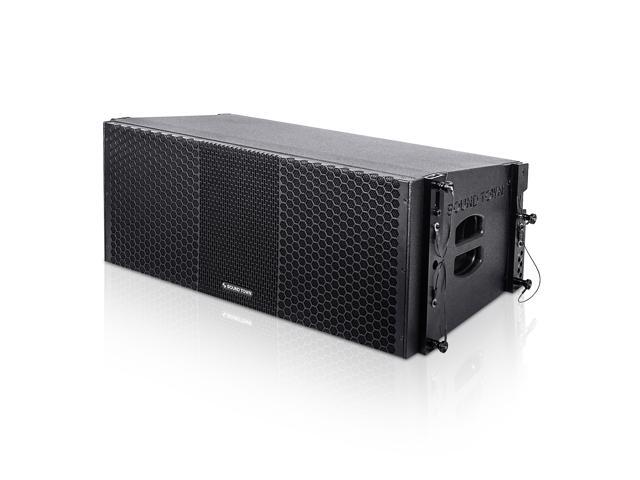 Sound Town ZETHUS Series Dual 10' Powered Line Array Loudspeaker with Onboard DSP, Black (ZETHUS-210BPW)