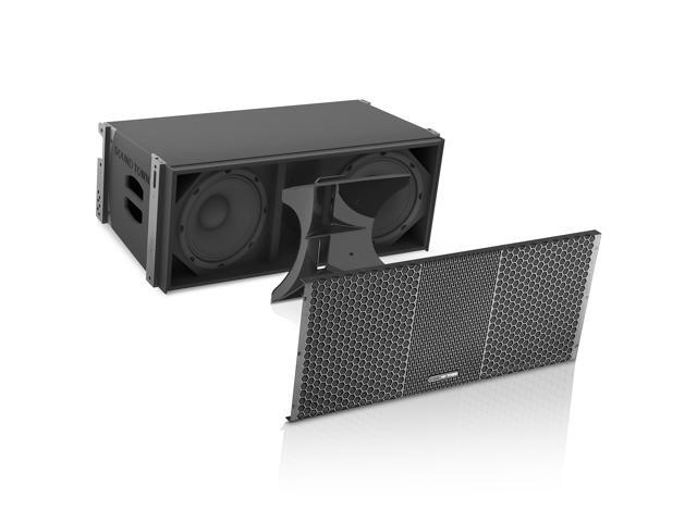 Sound Town ZETHUS Series Dual 10' Powered Line Array Loudspeaker with Onboard DSP, Black (ZETHUS-210BPW)