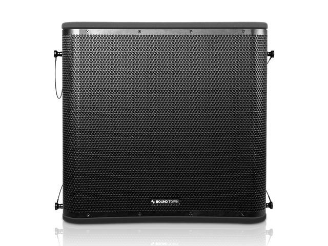 Sound Town ZETHUS Series 18 1600W Line Array Subwoofer, Versatile Installations, Black (ZETHUS-VX118S)