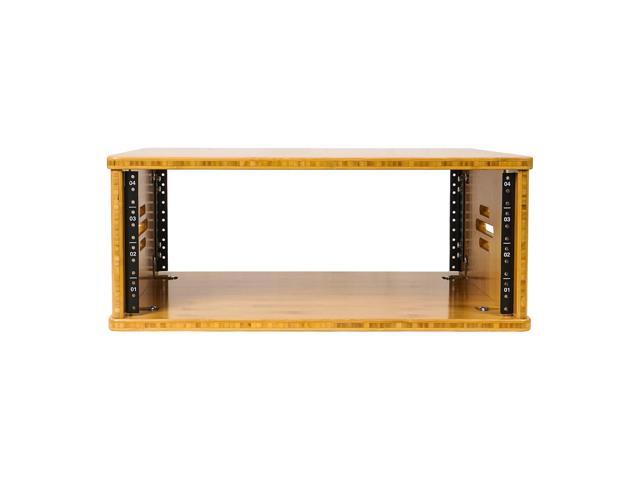 Sound Town DIY 4U Solid Bamboo Studio Rack - 14.2' Depth, Ventilation for Recording Room, PA/DJ Pro Audio, Home Audio (STBR-4U)
