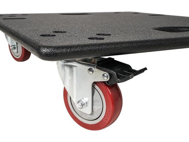 Sound Town Sturdy Plywood Caster Board for Safe and Easy Transport of ZETHUS-115S/115SPW Subwoofer and Furniture, with 4-inch Wheels and Brakes...