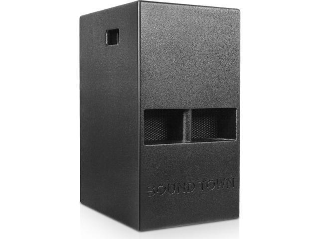 Sound Town Subwoofer and Line Array Column Speaker System, with Two 500W Passive Column Speakers and One 12 1400W Powered Subwoofer with Built-in...