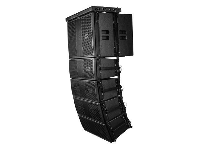 Sound Town Mode Audio Series Passive Line Array Speaker System with One 18-inch Subwoofer, Four Dual 8-inch Line Array Speakers, Italian Drivers,...