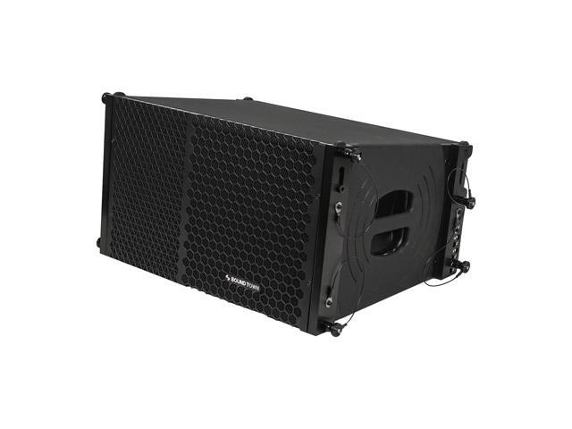 Sound Town ZETHUS Series 600W Line Array Speaker System with Four 10-inch Passive Line Array Speakers, Full-Range/Bi-Amp Switchable, for...