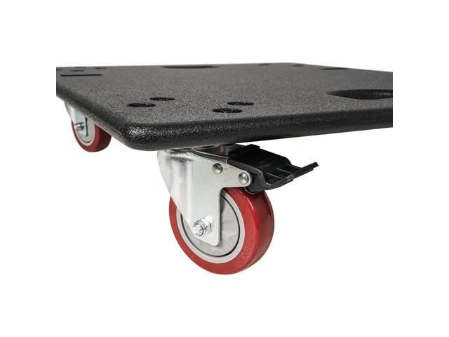 Sound Town Durable Plywood Caster Board for Reliable Transport of FILA-118S Subwoofer and Furniture, with 4-inch Wheels and Brakes (ZSCB-FL118S)