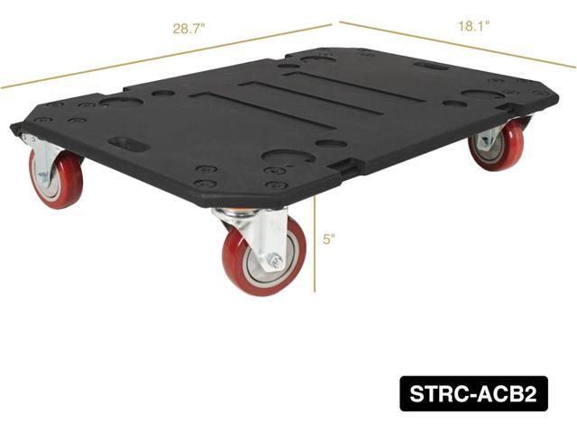 Sound Town Plywood Caster Board, for Sound Town Rack Cases, with 4-inch Wheels and Brakes (STRC-ACB2)