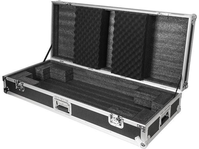 Sound Town Plywood 61-Note Keyboard ATA Flight Case, with Recessed Wheels, Handles and Latches, High-density Foam Interior (STRC-KB61W)