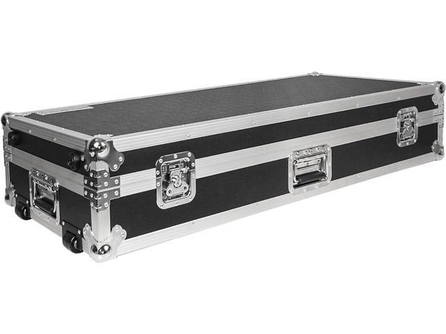 Sound Town Plywood 61-Note Keyboard ATA Flight Case, with Recessed Wheels, Handles and Latches, High-density Foam Interior (STRC-KB61W)
