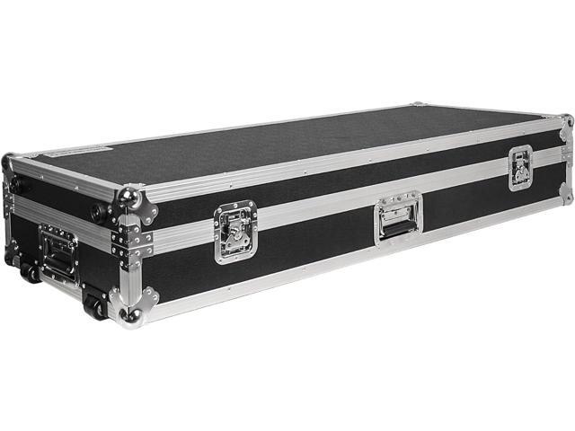 Sound Town Plywood 76-Note Keyboard ATA Flight Case, with Recessed Wheels, Handles and Latches, High-density Foam Interior (STRC-KB76W)