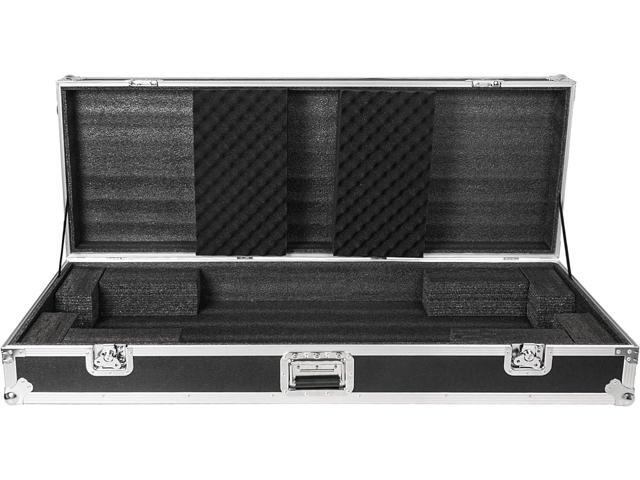 Sound Town Plywood 76-Note Keyboard ATA Flight Case, with Recessed Wheels, Handles and Latches, High-density Foam Interior (STRC-KB76W)