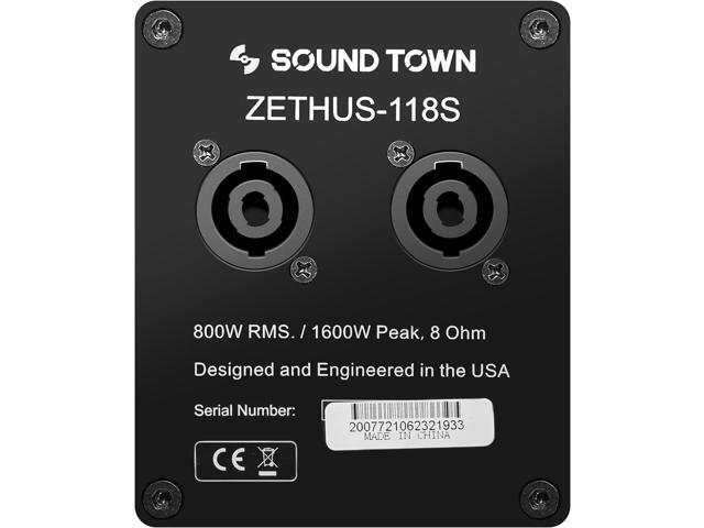 Sound Town ZETHUS Series Passive Line Array Speaker System with One 18-inch Line Array Subwoofer, Four Dual 10-inch Line Array Speakers, One Caster...
