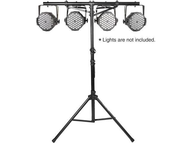 Sound Town DJ Lighting Stand, Height Adjustable, 9 ft Tall, with T-Bar and Tripod Base (STLS-T09)