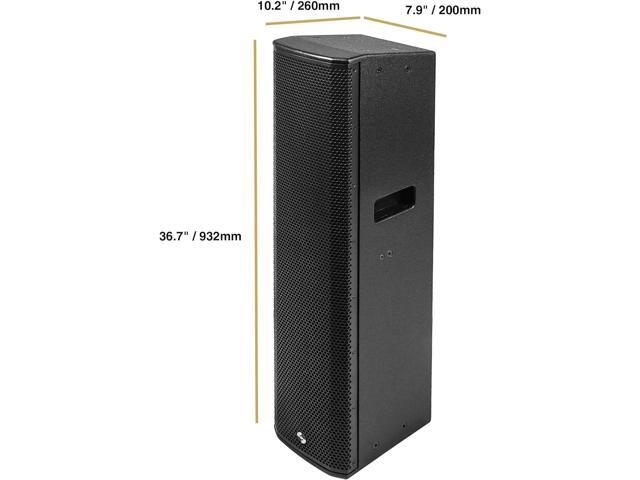 Sound Town High-Power Powered Column Line Array Speaker with 4x6.5 Woofers, Dual Compression Drivers, Class-D with DSP, TWS, Birch Plywood, Wall...