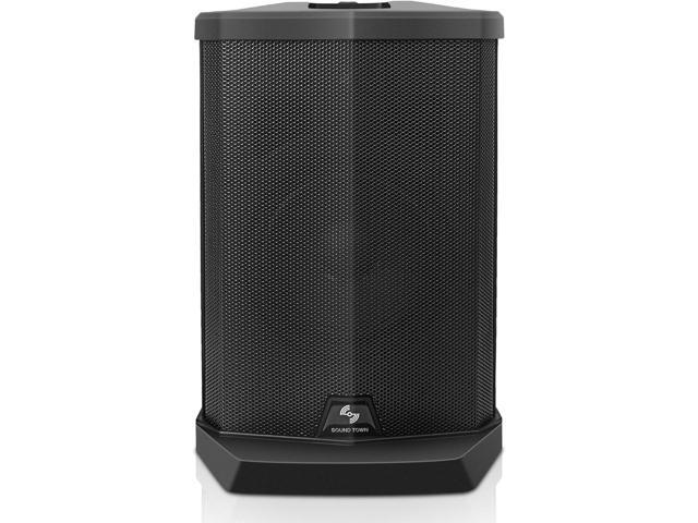 Sound Town Pair of Portable Column Speaker System, with Two Powered Subwoofers, Two Column Speakers, Three Handheld Microphones (CARPO-L1MKT3)